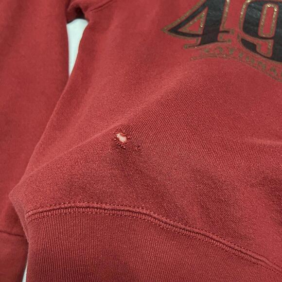 VTG San Francisco 49ers Crewneck Sweatshirt Fits Womens Sz S-M Distressed LEE - Picture 7 of 8